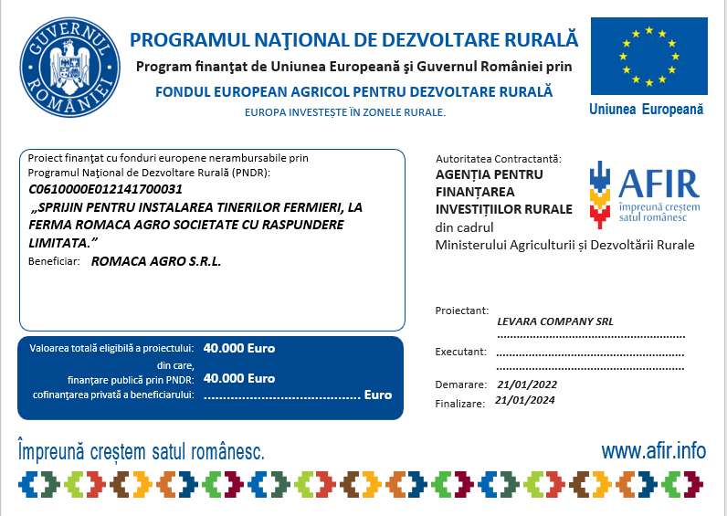 Website realizat în cadrul proiectelor cu finanţare din Fondul Social European